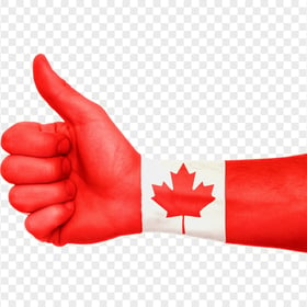 Thumbs Up Canada Flag Image PNG