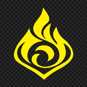 HD Yellow Genshin Impact Game Logo Sign Symbol Transparent Background