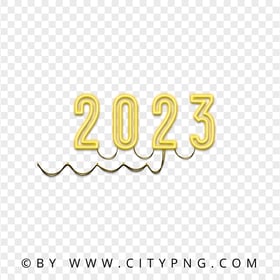 2023 Yellow Neon Glowing Sign Download PNG