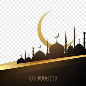Eid Mubarak Islamic Background Mosque Moon Design