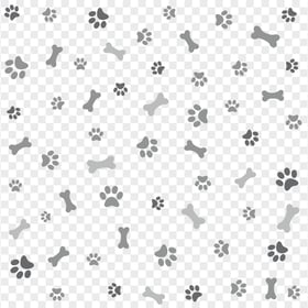 Dog and Kitten Paws Seamless Pattern HD Transparent PNG