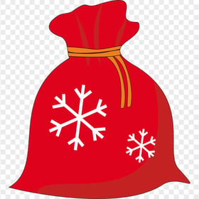 HD Santa Claus Red Gift Bag Cartoon Clipart PNG