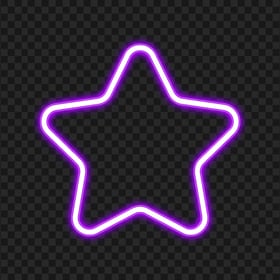 HD Purple Glowing Neon Star Transparent PNG