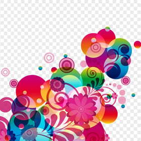 Download Vector Colorful Flower Abstract PNG