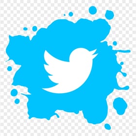 HD Blue Twitter Paint Splash Icon PNG