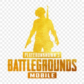 PUBG Mobile Battlegrounds Gold Silhouette Logo