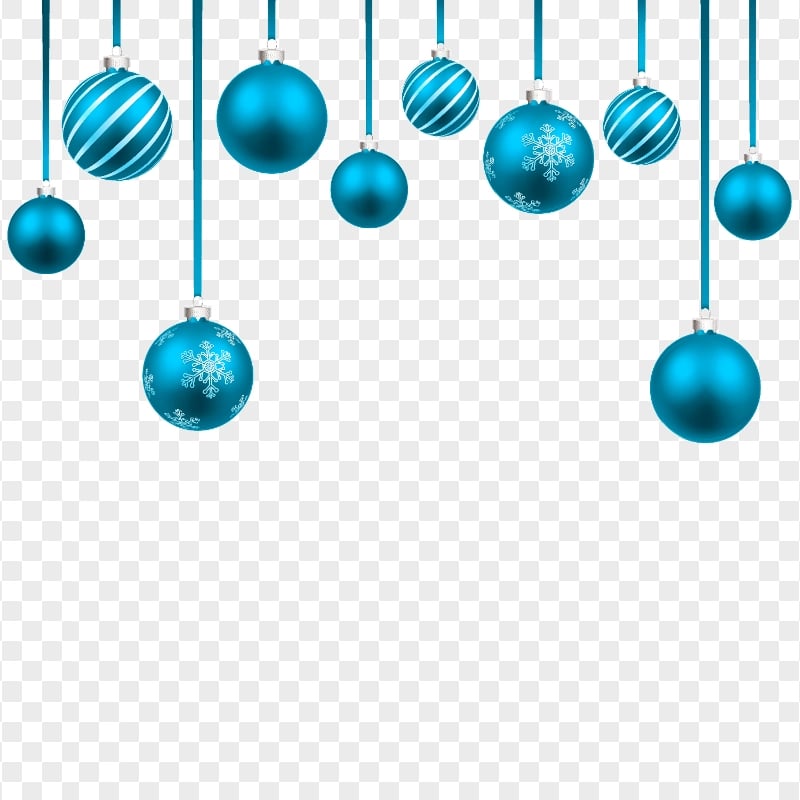 Ornament Blue Hanging Christmas Baubles Balls PNG