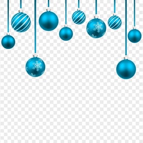 Ornament Blue Hanging Christmas Baubles Balls PNG