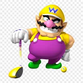 HD Mario Wario Golf Character PNG