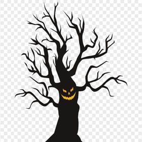 HD Halloween Scary Spooky Eyes In Tree PNG