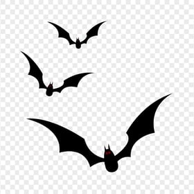 Bats Group Flying Black Silhouette