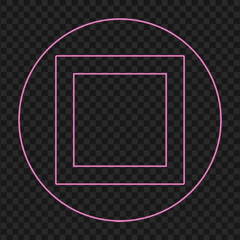 PS Controller Outline Pink Square Button Icon