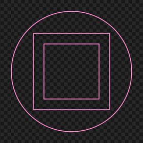 PS Controller Outline Pink Square Button Icon