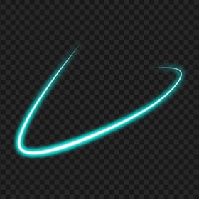 Blue Turquoise Neon Light Line PNG