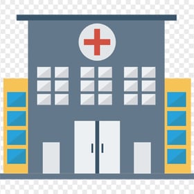 Vector Flat City Hospital Clinic Healthcare Icon