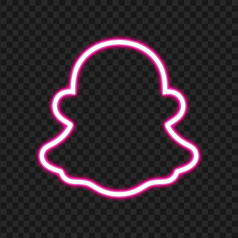 HD Pink Snapchat Neon Logo PNG