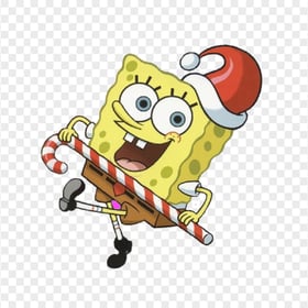 HD Spongebob Merry Chrismas Hat Candy Character Transparent PNG