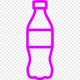 Pink Cola Water Plastic Bottle Icon PNG