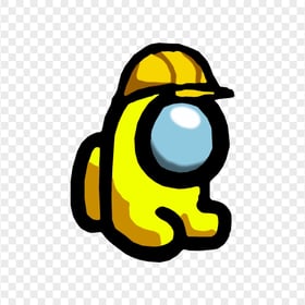 HD Yellow Among Us Mini Crewmate Hard Construction Hat PNG