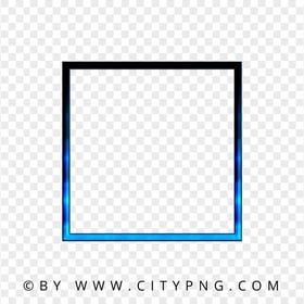 Blue Gradient Outline Square Frame PNG