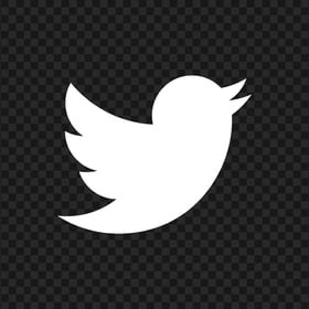HD White Twitter Bird Logo Icon PNG