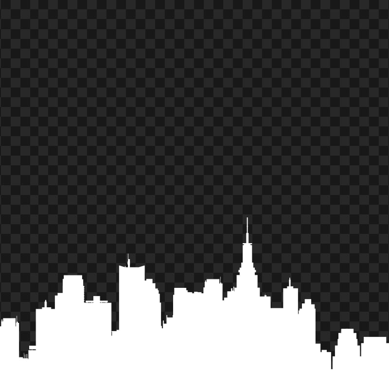 HD PNG New York City White Silhouette | Citypng
