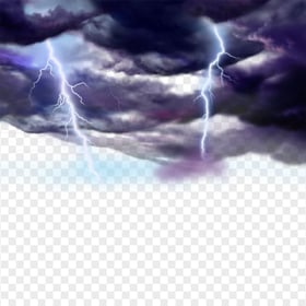 HD Storm Black Clouds Lightning Thunder PNG