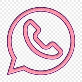 HD Pink Clipart Outline Whatsapp Wa Logo Icon PNG