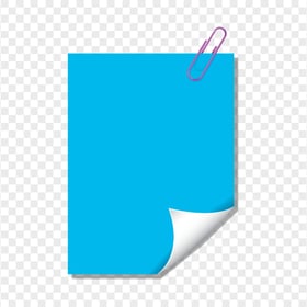 Blue Empty Sticky Note Transparent Background