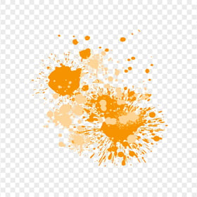 HD Grunge Orange Paintbrush Drop Transparent PNG