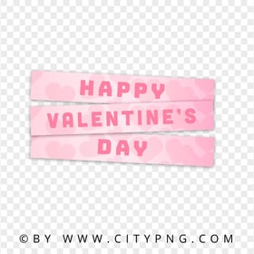 Happy Valentine's Day Pink Cute Logo Design HD PNG