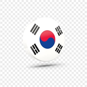 3D Circle South Korea Flag Icon