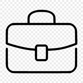 Transparent Briefcase Baggage Bag Black Line Icon