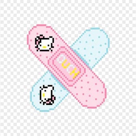 HD Hello Kitty Pixel art Band Aid Transparent Background