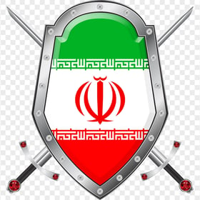 HD Iran Iranian Flag Shield Crossed Sword PNG