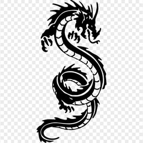 HD Black Chinese Dragon Tattoo PNG