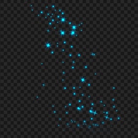 HD Blue Sparkling Glowing Stars Effect PNG