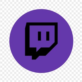 HD Twitch Purple & Black Circle Icon Transparent Background PNG