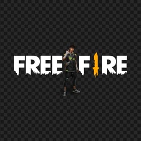 HD FF Shirou Character With Free Fire Logo PNG