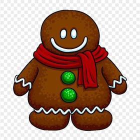 Clipart Cartoon Fat Brown Gingerbread Man HD PNG