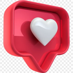 3D Instagram Like Heart Notification Icon