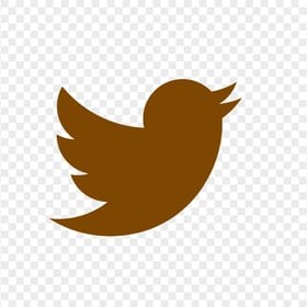 HD Brown Twitter Bird Logo Icon PNG