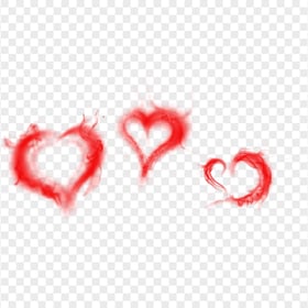 HD Red Hearts Smoke Cloud Love Valentine PNG
