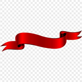 PNG Red Curved Ribbon Silk Banner Illustration