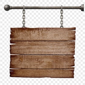Hanging Brown Wooden Board Sign HD PNG