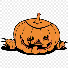 Sad Pumpkin Jack O Lantern Cartoon Halloween