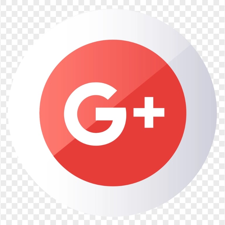 Round Flat Vector Illustration G  Google Plus Icon
