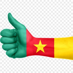 Cameroon Flag Thumbs Up PNG