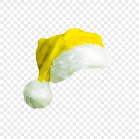 HD Cute Real Yellow Christmas Santa Claus Hat PNG