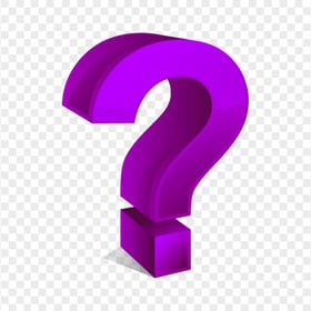 Purple Question Mark 3D Logo Icon Symbol HD PNG